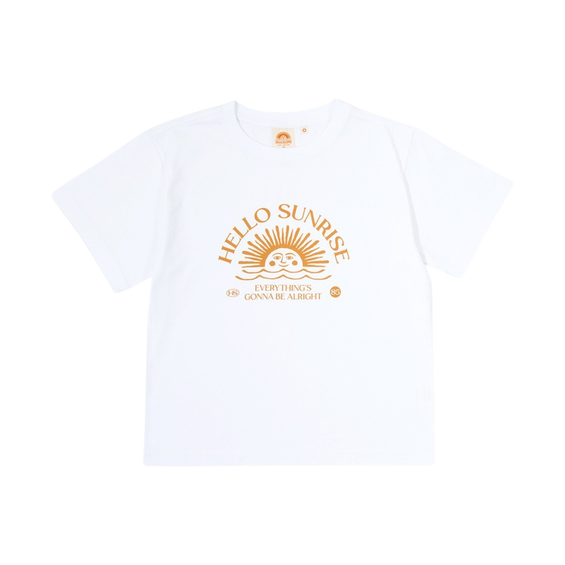 HS42SS008WH Hello Sunrise Women Arch Logo Short Sleeve Tee White