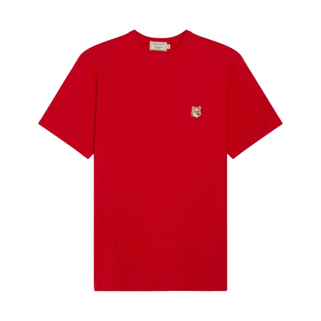 FM00155KJ0008 Maison Kitsune Fox Head Patch Classic T-Shirt Red