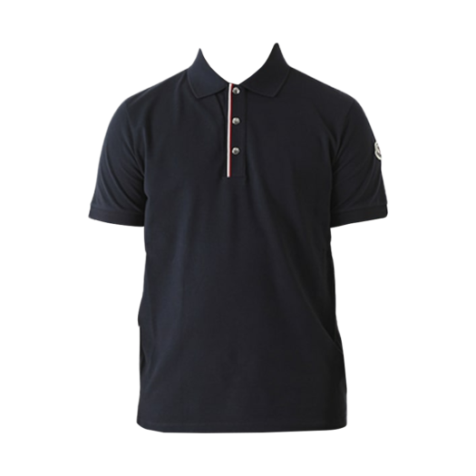 Moncler Logo Polo T-Shirt Dark Blue - 24SS