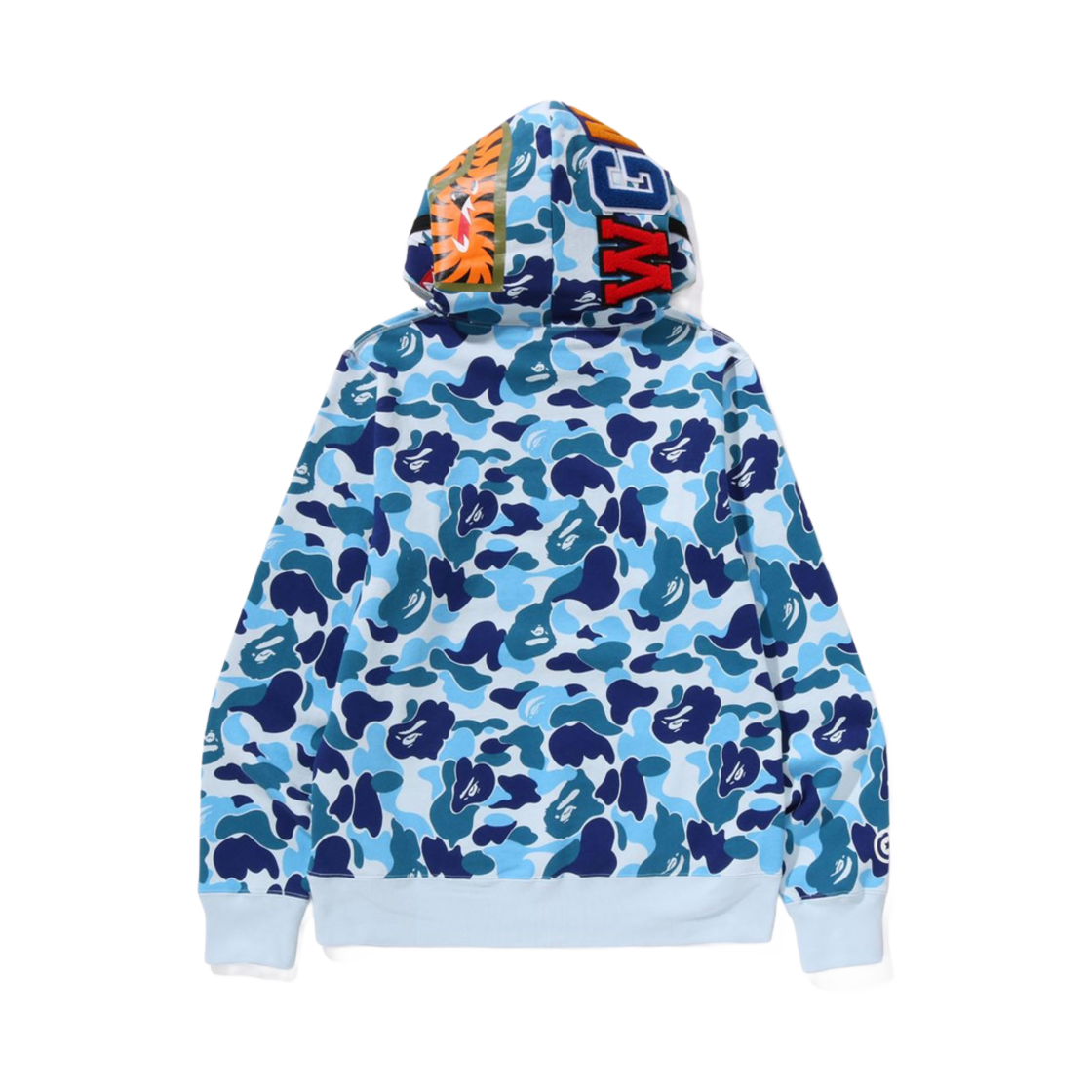 베이프 ABC 카모 샤크 하프 집 풀오버 후드 블루(BAPE ABC Camo Shark Half Zip Pullover Hoodie Blue) - 2