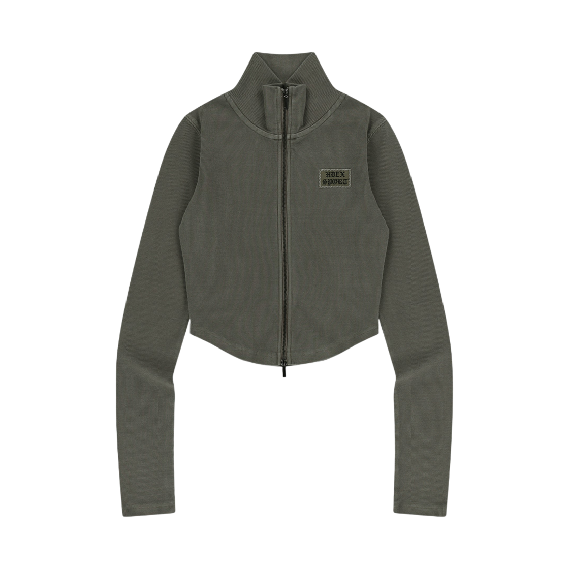 에이치덱스 에이치덱스 우먼스 피그먼트 하이넥 집업 피그먼트 토프(HDEX Womens Pigmented Vintage High Neck Zip-Up Pigment Taupe)