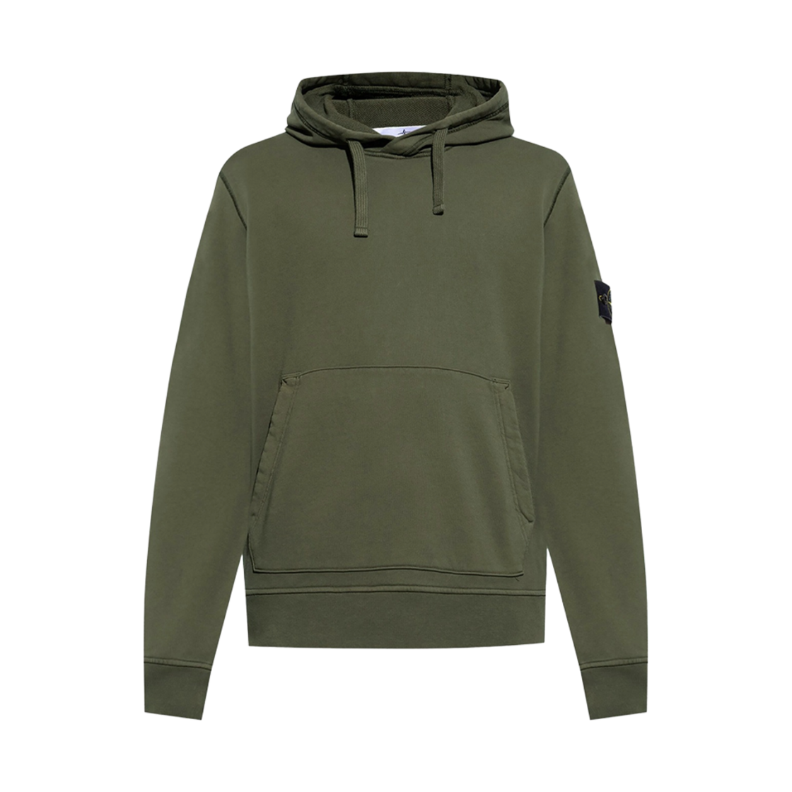 K1S1561000-45S0051-V0054 Stone Island 6100045 Organic Cotton Fleece Hooded Sweatshirt Military Green - 25SS