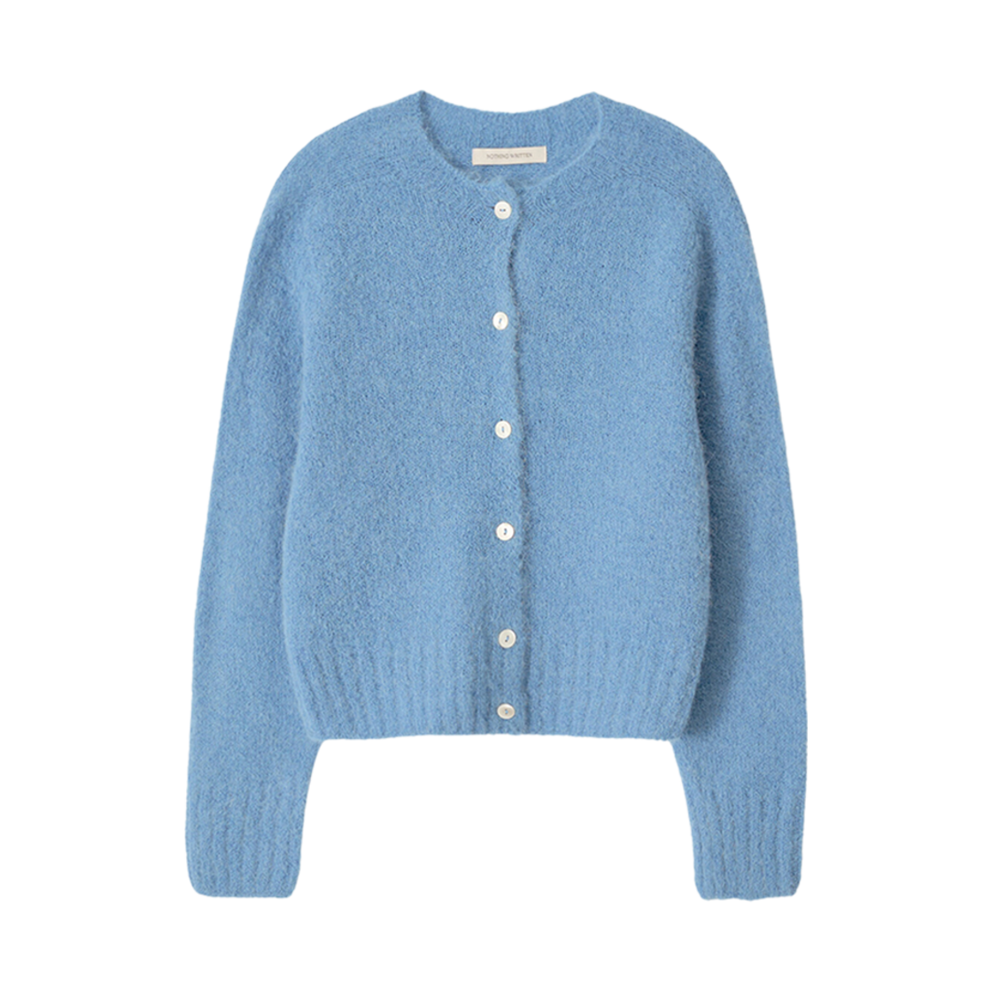(W) 낫띵 리튼 알파카 니트 가디건 베이비 블루((W) Nothing Written Alpaca Knit Cardigan Baby Blue)