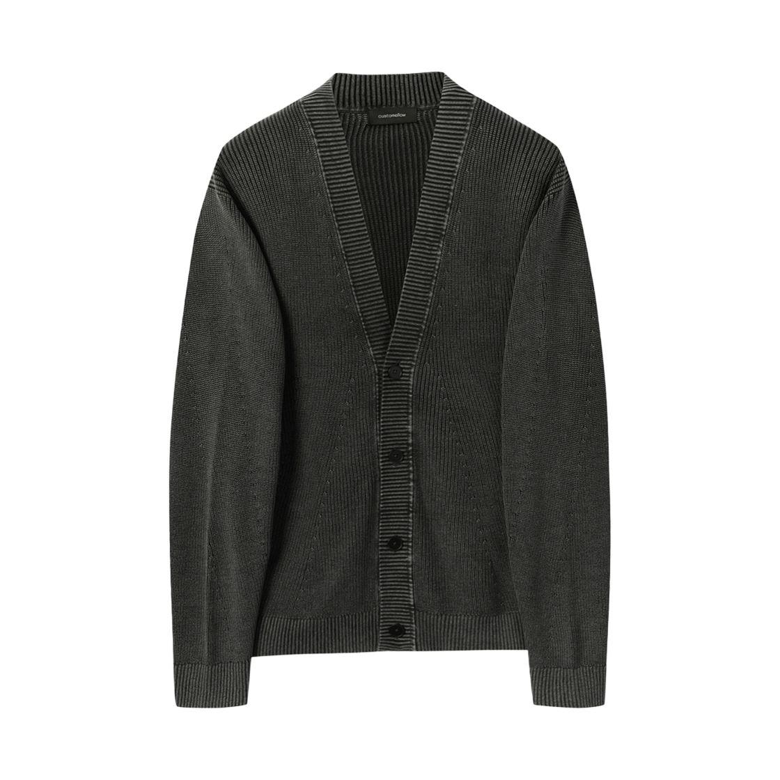 CWWAS25114GYX Customellow Garment Dyed Cardigan Gray