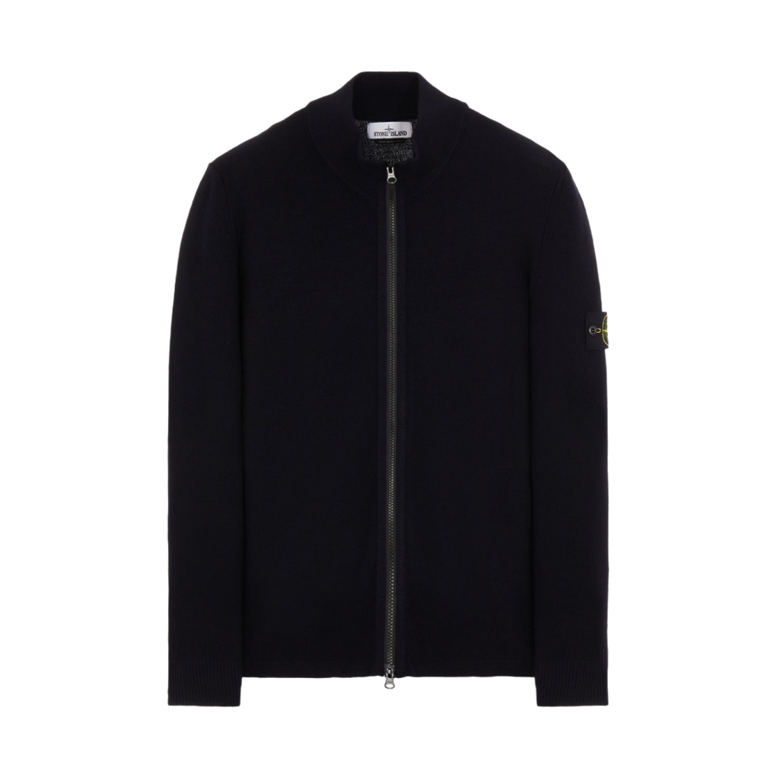 스톤 아일랜드 503A1 스트레치 울 니트 가디건 네이비 블루 - 22FW(Stone Island 503A1 Stretch Wool Knit Cardigan Navy Blue - 22FW) - 1