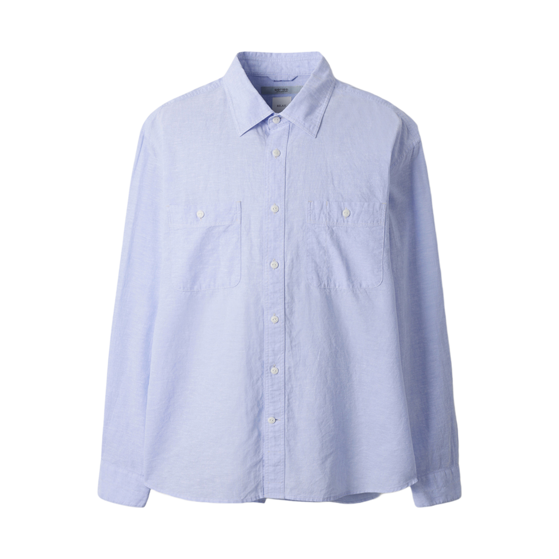 시리즈 이탈리안 패브릭 CL 샴브레이 더블 포켓 릴렉스핏 셔츠 라이트 블루(Series Italian Fabric Cl Chambray Double Pocket Relaxed Fit Shirt Light Blue) - 1