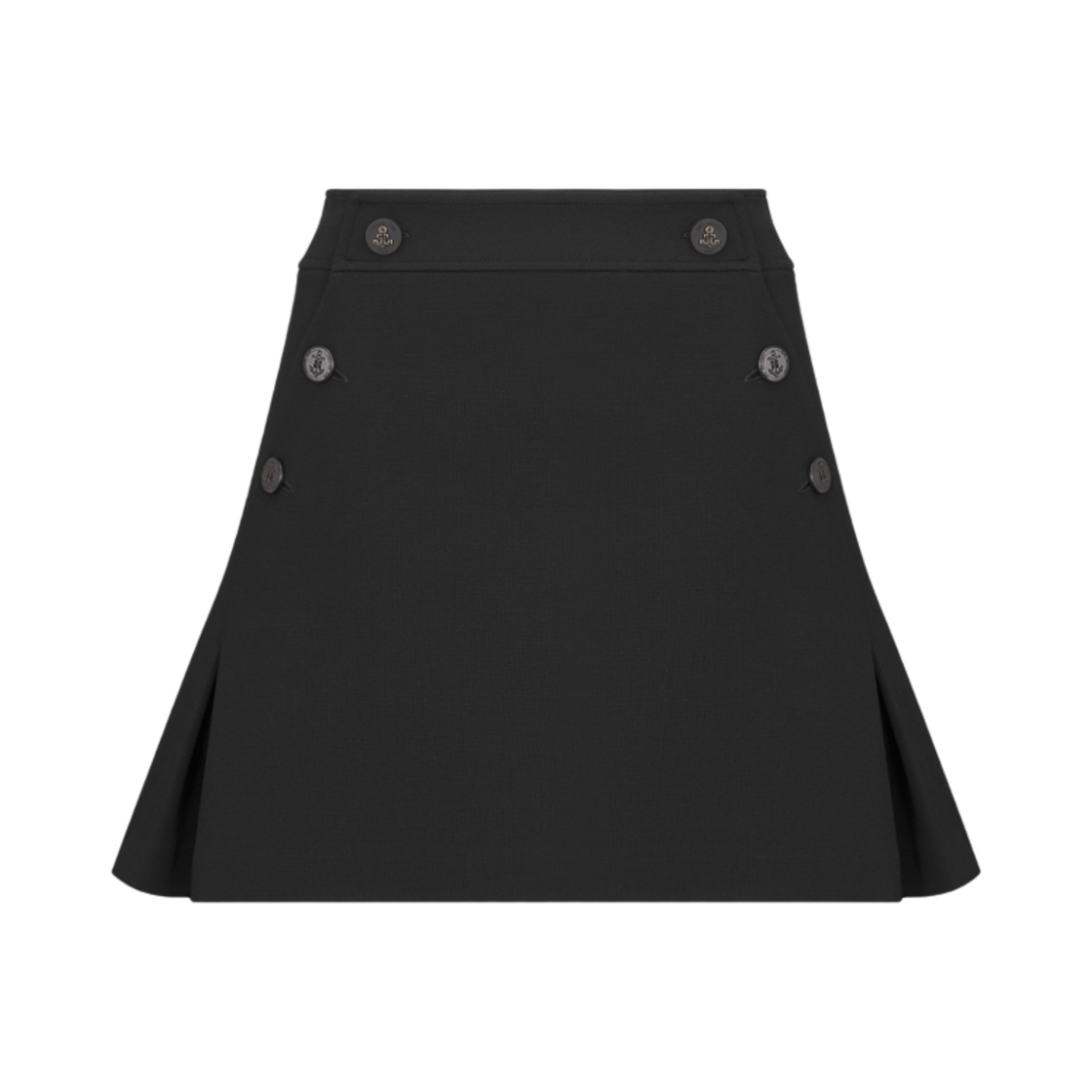 (W) 디올 테크니컬 니트 세일러 미니스커트 블랙((W) Dior Technical Knit Sailor Miniskirt Black) - 1