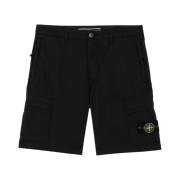 Stone Island L0803 Bermuda Shorts Black - 21SS