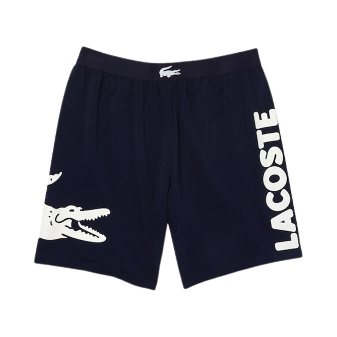 라코스테 크록 로고 스트래치 코튼 쇼츠 네이비 블루 화이트(Lacoste Croc Logo Stretch Cotton Shorts Navy Blue White) - 1