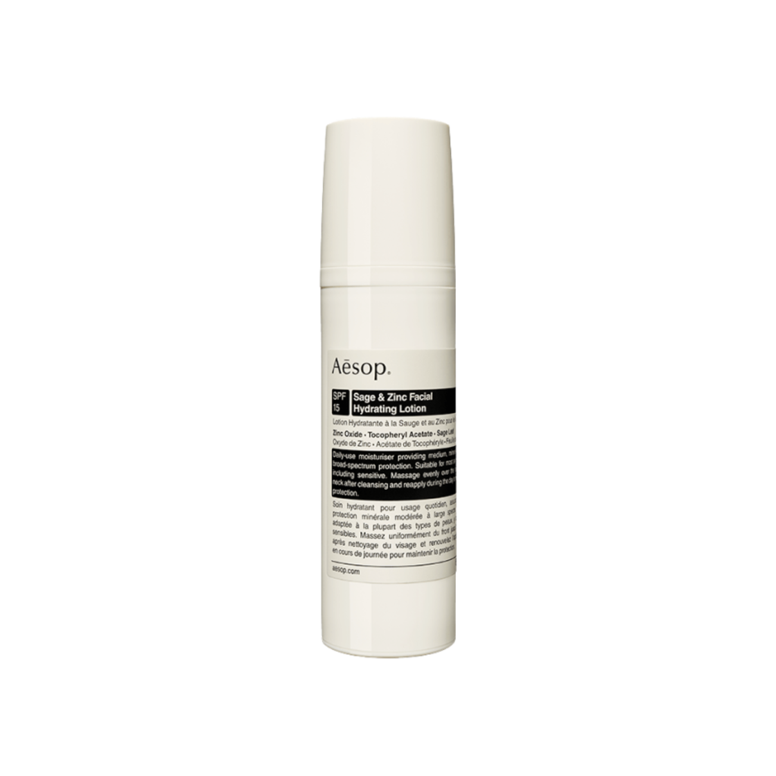- Aesop Sage & Zinc Facial Hydrating Lotion SPF15 50ml