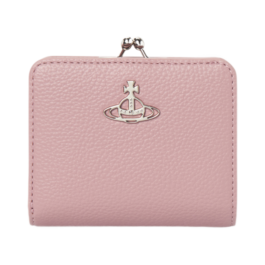 비비안 웨스트우드 리비건 바이오그린 그레인 프레임 포켓 반지갑 핑크(Vivienne Westwood Re-Vegan Biogreen Grain Frame Pocket Bi-Fold Wallet Pink) - 1