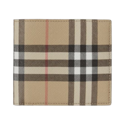 8049596 Burberry Vintage Check Bifold Wallet Archive Beige