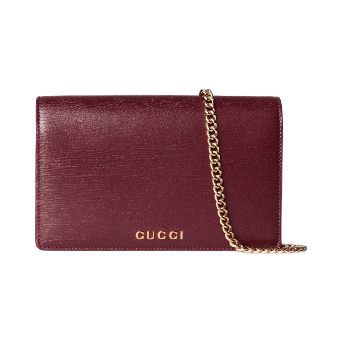 구찌 체인 지갑 구찌 스크립트 로쏘 앙코라 레드(Gucci Chain Wallet with Gucci Script Rosso Ancora Red) - 1