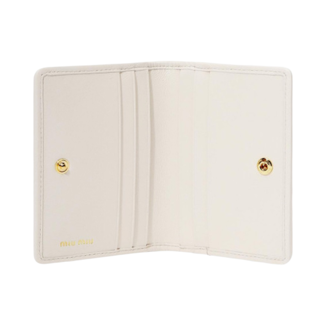 미우 미우 마테라쎄 나파 레더 카드 홀더 화이트(Miu Miu Matelasse Nappa Leather Card Holder White) - 3