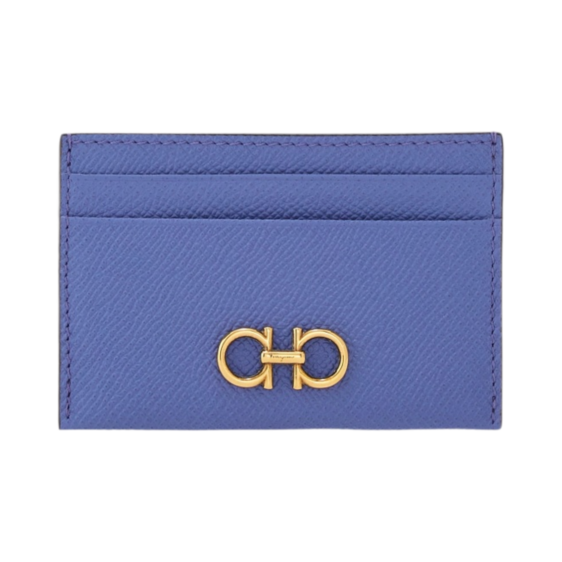 페라가모 간치니 크레딧 카드 홀더 블리치드 데님(Ferragamo Gancini Credit Card Holder Bleached Denim) - 1
