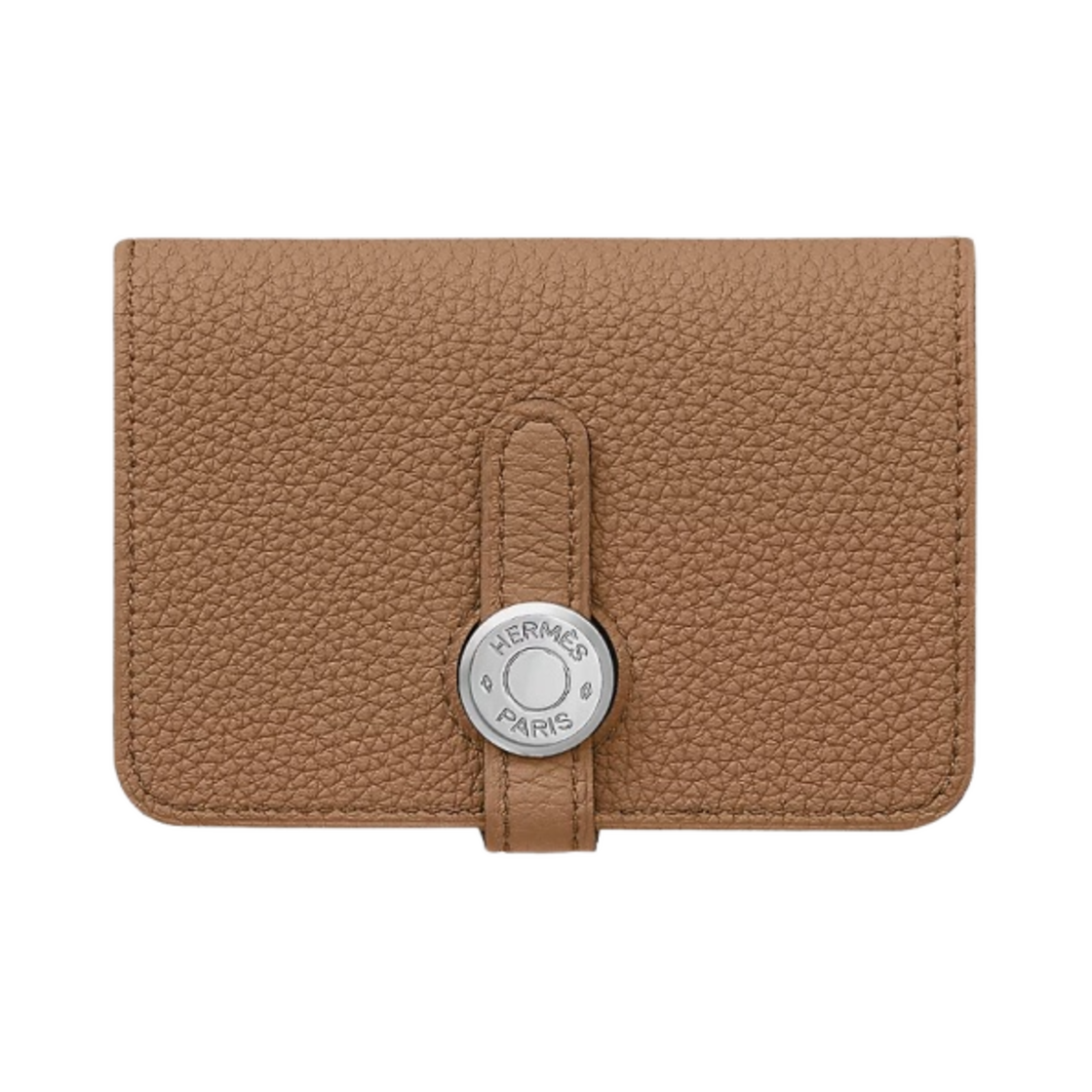 H044083CK0M Hermes Dogon Card Holder Togo & Palladium Chai - 대표 이미지 #1