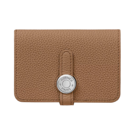 Hermes Dogon Card Holder Togo & Palladium Chai