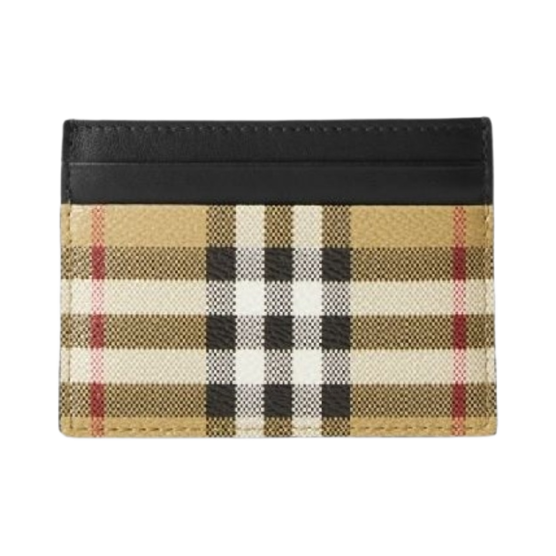 8084175 Burberry Check Card Holder Archive Beige