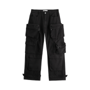 Zara Utility Pocket Pants Black