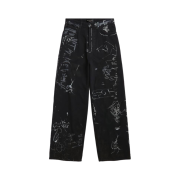 Balenciaga Graffiti Baggy Pants Black