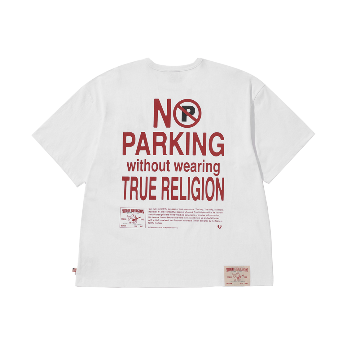 트루릴리젼 노 파킹 숏 슬리브 화이트(True Religion No Parking Short Sleeve White)