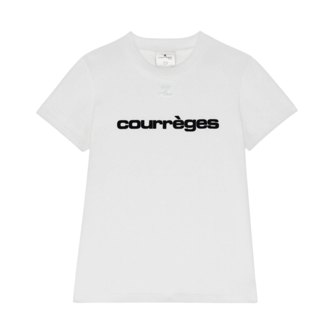 (W) 꾸레쥬 프린티드 티셔츠 화이트((W) Courreges Printed T-Shirt White) - 1
