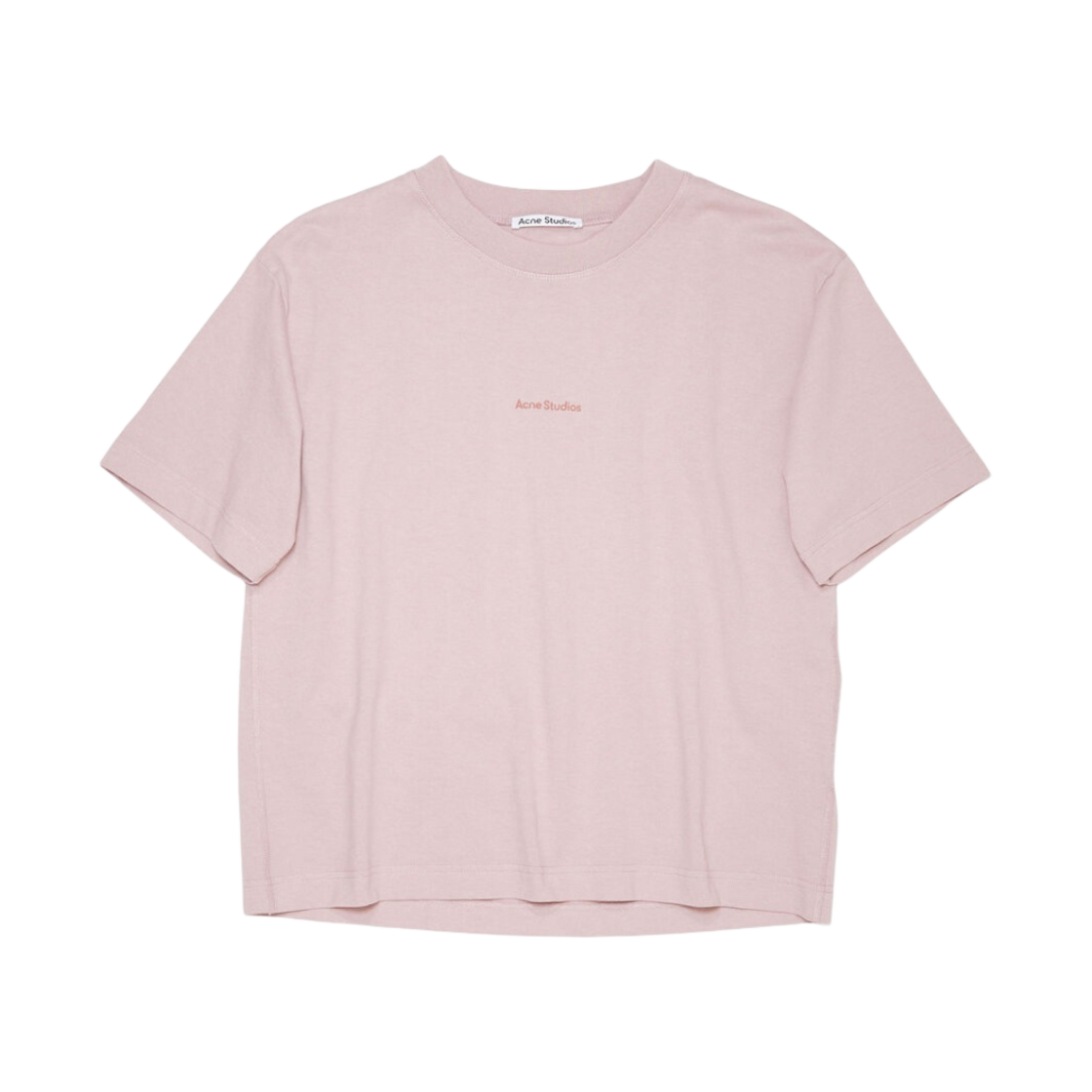 (W) 아크네 스튜디오 로고 티셔츠 모브 핑크((W) Acne Studios Logo T-Shirt Mauve Pink) - 1
