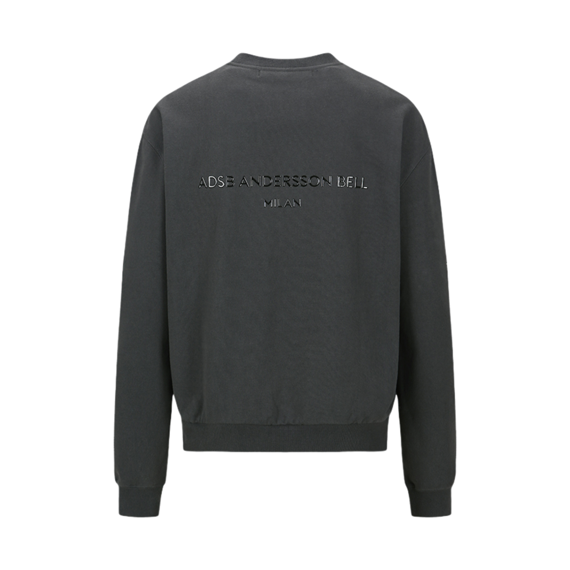 atb1272u(CHARCOAL) ADSB Andersson Bell Unisex Stool Patch Logo Sweatshirt Charcoal