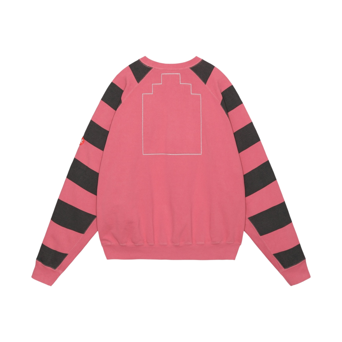 카브엠트 오버다이 스트라이프 슬리브 빅 크루넥 레드 - 23FW(Cav Empt Overdye Stripe Sleeve Big Crew Neck Red - 23FW) - 2