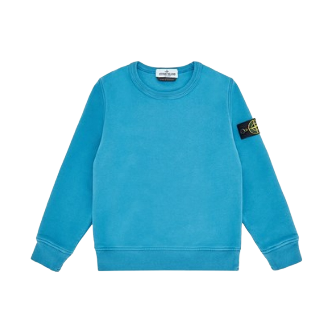 (키즈) 스톤 아일랜드 61340 코튼 플리스 크루넥 스웨트셔츠 코발트 블루 - 22FW((Kids) Stone Island 61340 Cotton Fleece Crewneck Sweatshirt Cobalt Blue - 22FW) - 1