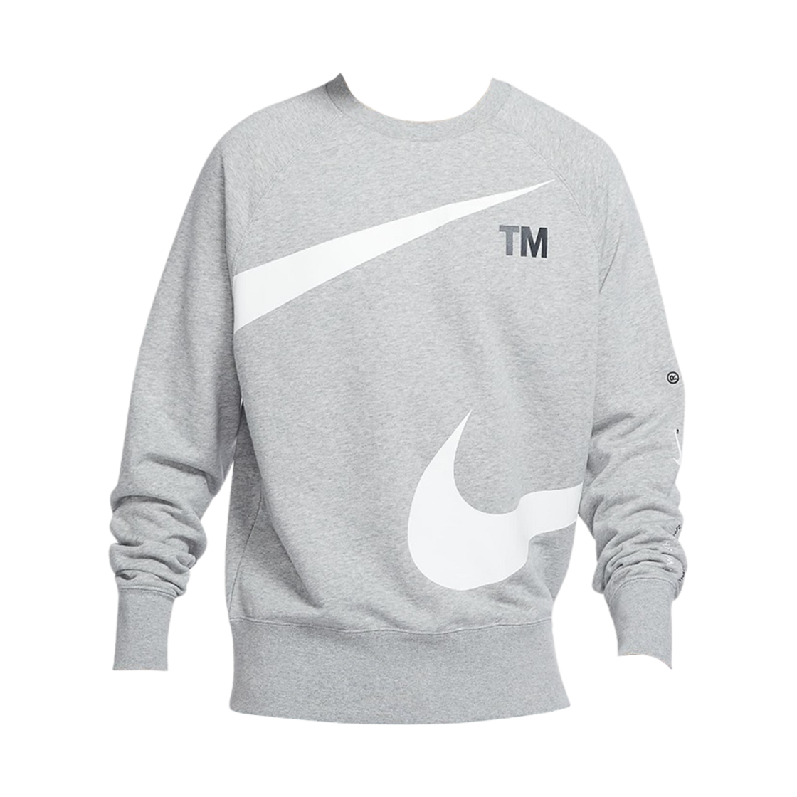 나이키 NSW 스우시 플리스 스웨트셔츠 다크 그레이 헤더 - 아시아(Nike NSW Swoosh Fleece Sweatshirt Dark Grey Heather - Asia) - 1