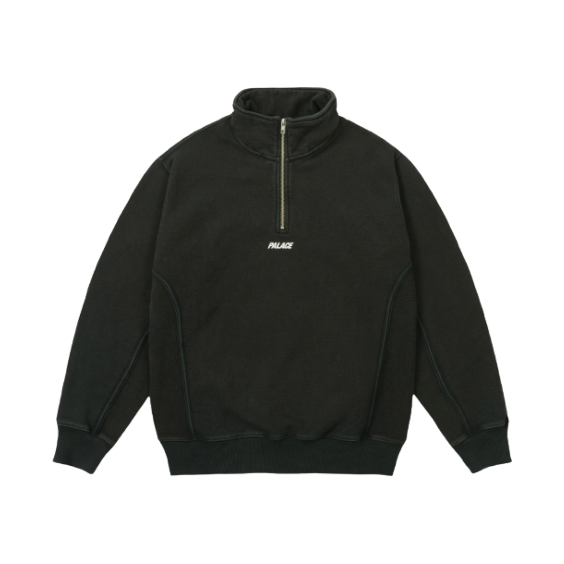 - Palace 1/4 Zip Wash Out Funnel Black - 25SS