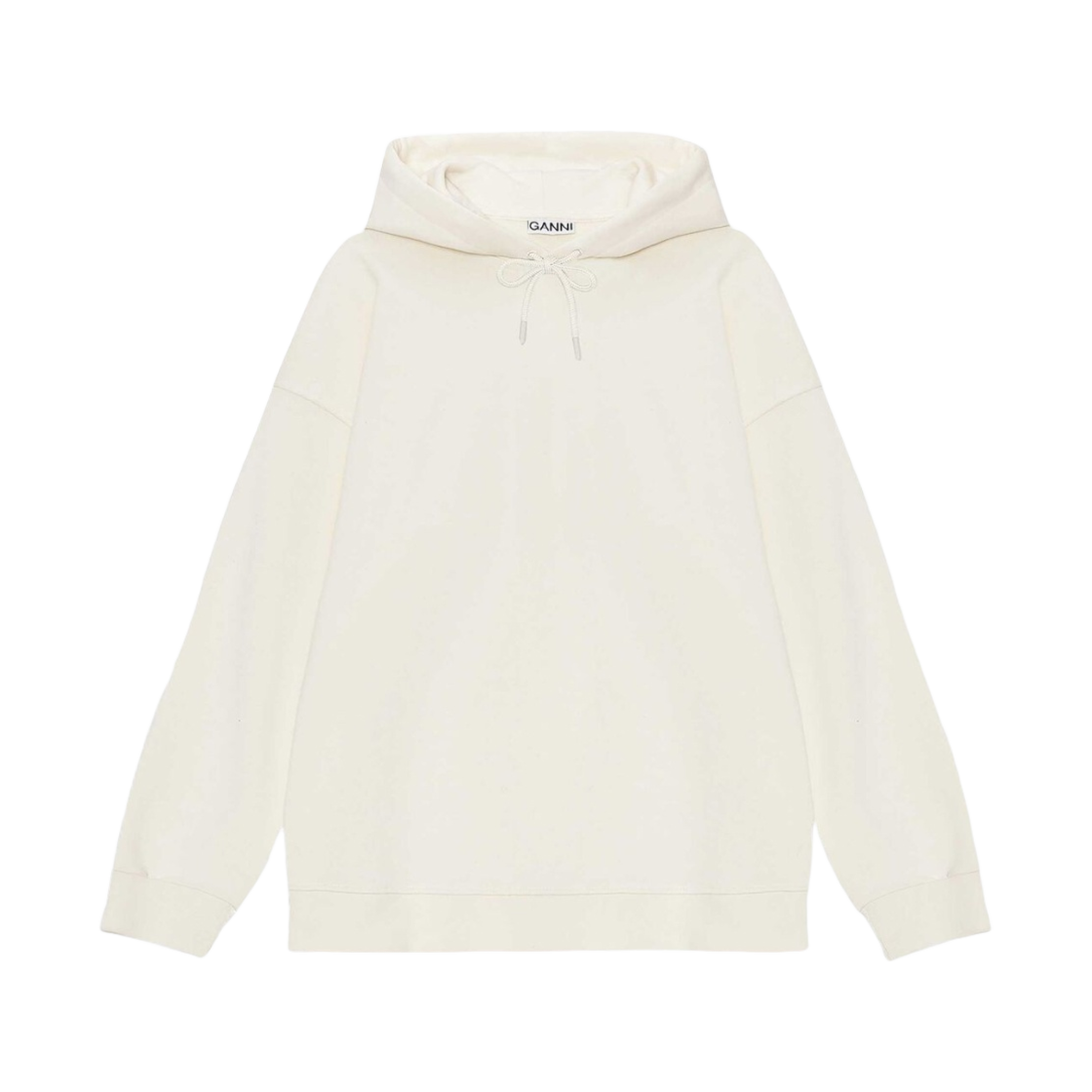 (W) 가니 오버사이즈 후드 스웨트셔츠 에그렛((W) Ganni Oversized Hooded Sweatshirt Egret)