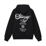 Stussy World Tour Hoodie Black 2023
