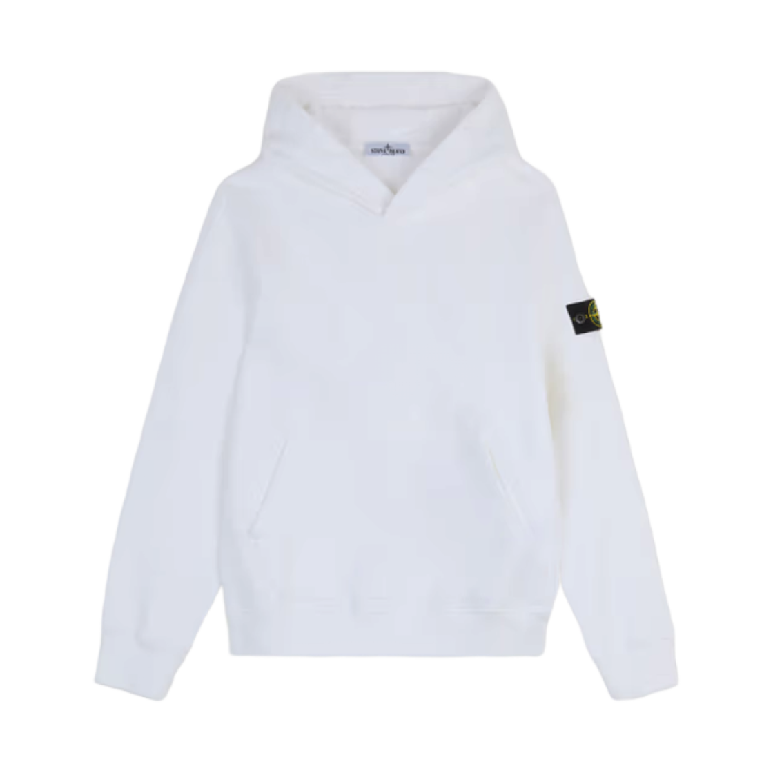 811661620-V0010 (Kids) Stone Island 61620 Organic Cotton Fleece Hooded Sweatshirt with Pockets Red - 24FW