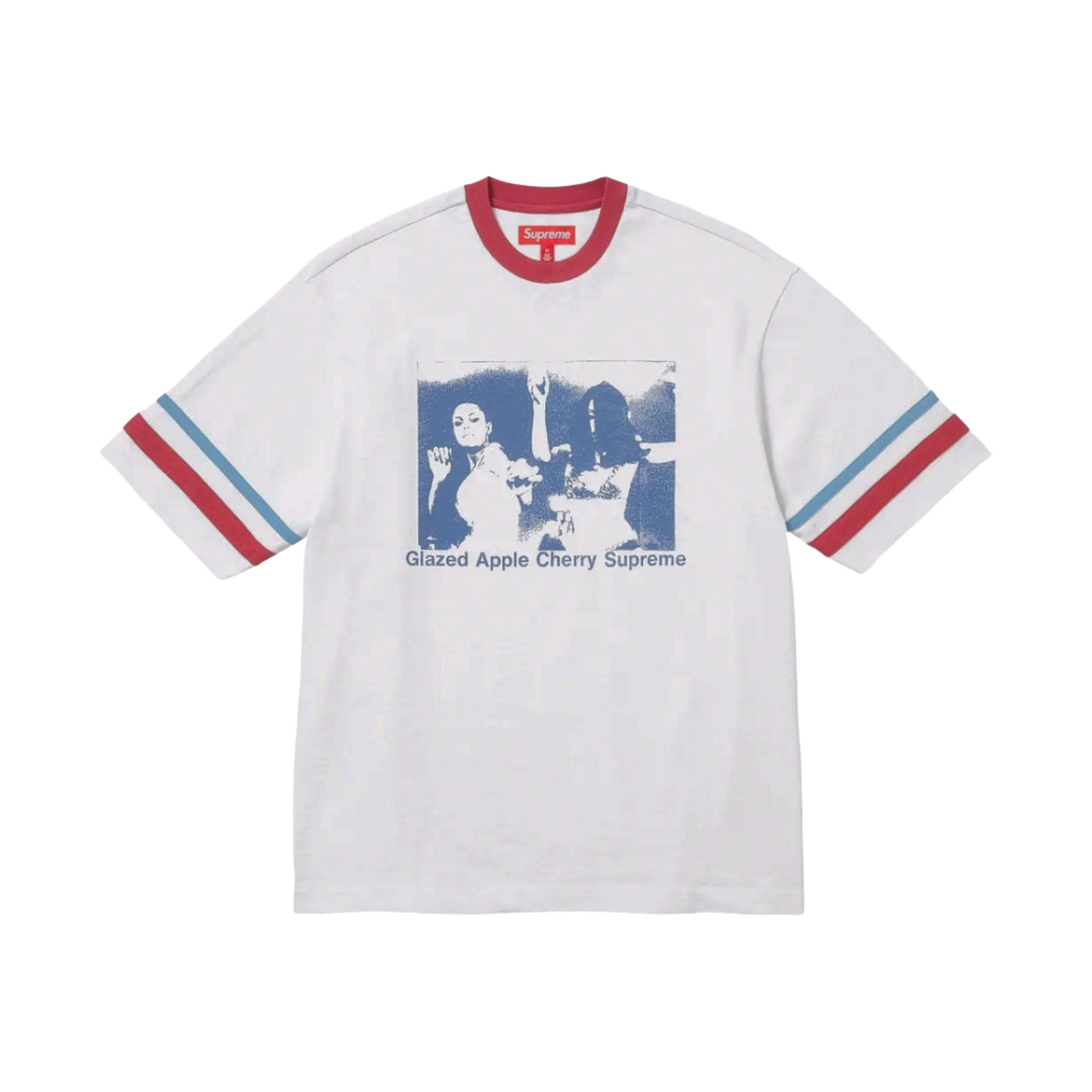슈프림 글레이즈드 애슬레틱 숏슬리브 탑 화이트 - 23FW