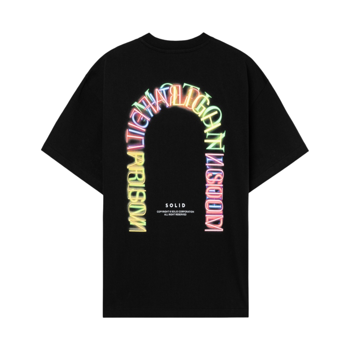 솔리드 옴므 아치 그래픽 티셔츠 블랙 - 23SS(Solid Homme Arch Graphic T-Shirt Black - 23SS)