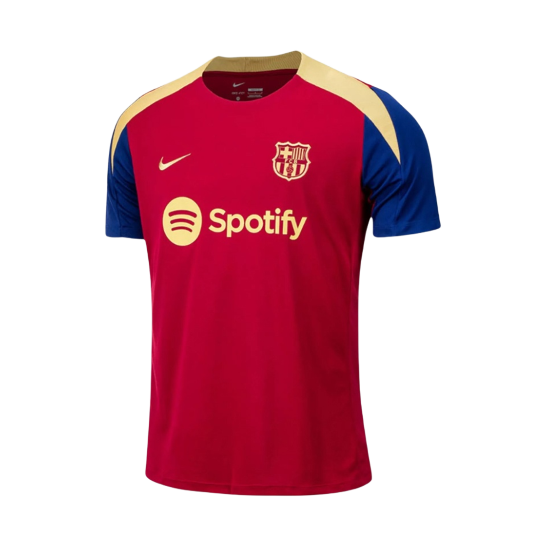 나이키 FC 바르셀로나 스트라이크 드라이핏 사커 니트 탑 노블 레드 딥 로얄 블루(Nike FC Barcelona Strike Dri-Fit Soccer Knit Top Noble Red Deep Royal Blue)