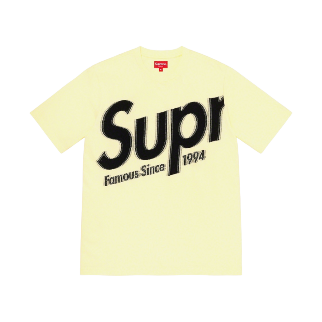 Supreme Intarsia Spellout S/S Top White Supreme Intarsia Spellout