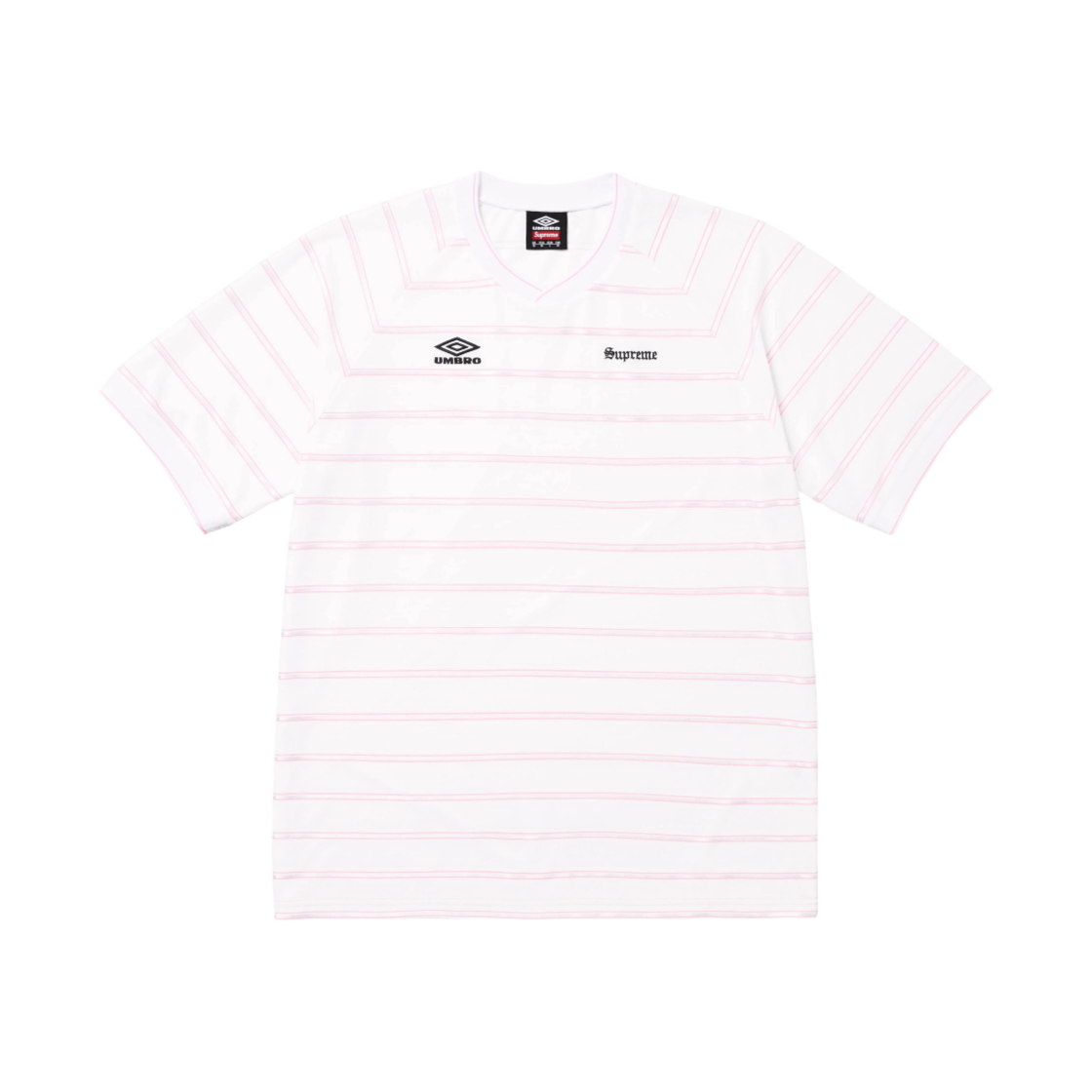 슈프림 x 엄브로 스트라이프 사커 저지 화이트 - 25SS(Supreme x Umbro Stripe Soccer Jersey White - 25SS)