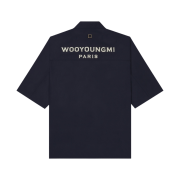 Wooyoungmi Oversize Back Logo Short Sleeve Shirt Navy - 21SS