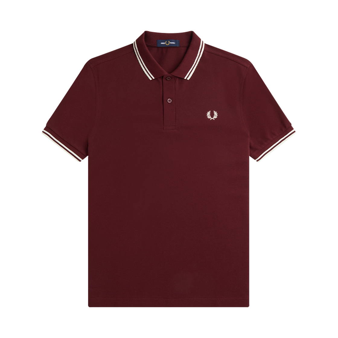프레드페리 M3600 트윈 팁 프레드페리 셔츠 옥스블러드/에크루(Fred Perry Twin Tipped Fred Perry Shirt Oxblood/Ecru/Ecru)