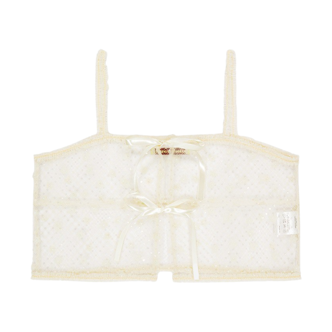 MF2413VT001MLPFR Margarin Fingers Flower Beads Bustier Cream