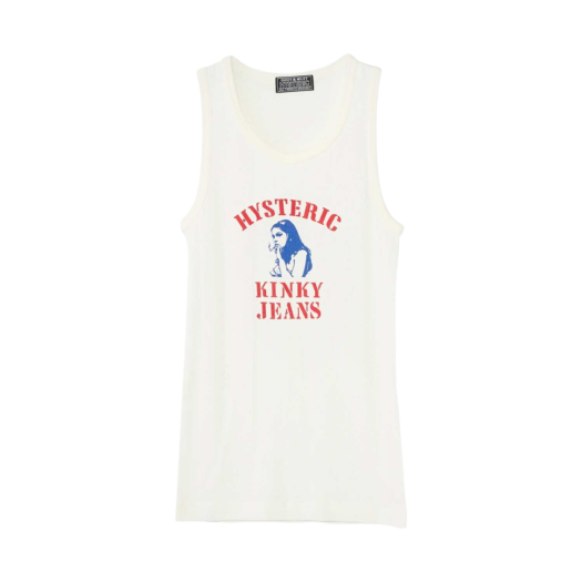 히스테릭 글래머 HYS 킨키 진 탱크 탑 화이트 | Hysteric Glamour | KREAM
