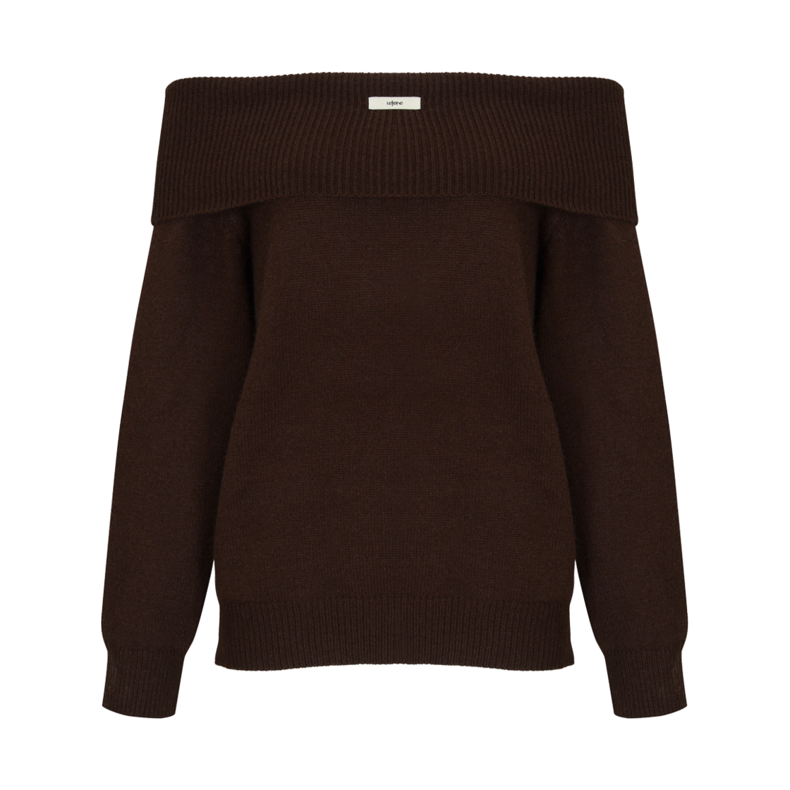 lr24fw37 Leterie Off Shoulder Knit Brown