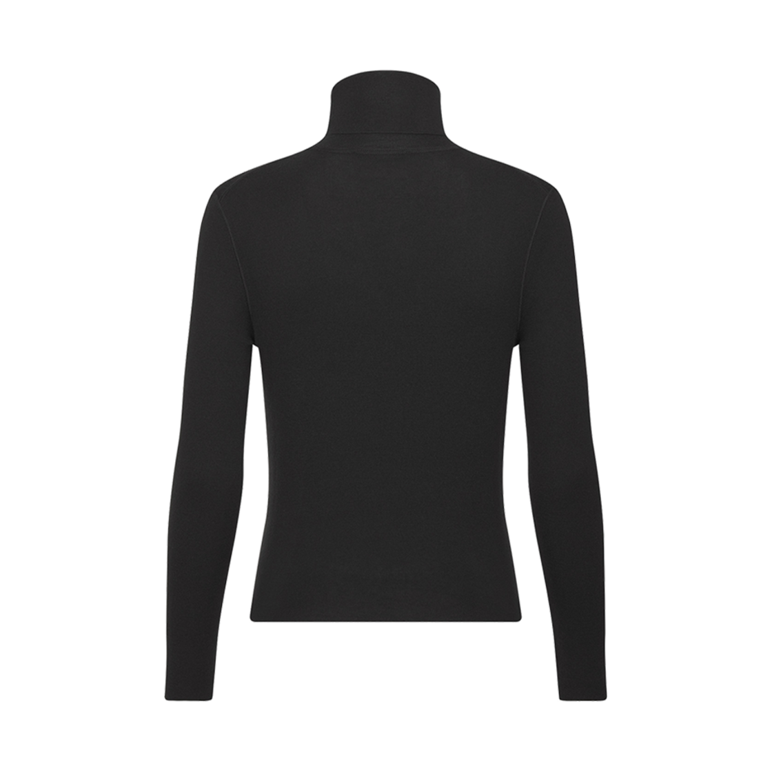 (W) 디올 터틀넥 스웨터 블랙 캐시미어 실크 립드 니트((W) Dior Turtleneck Sweater Black Cashmere Silk Ribbed Knit) - 2