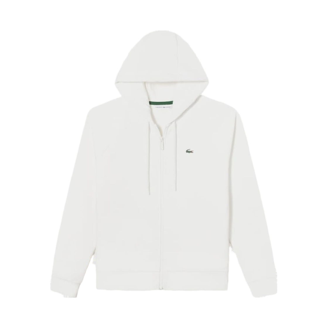 (W) 라코스테 베이직 후드 집업 스웨트셔츠 화이트((W) Lacoste Basic Hoodie Zip-Up Sweatshirt White)