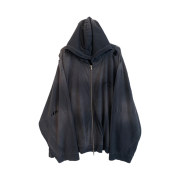 rbU Color Dyed Zip Hoodie Washed Black
