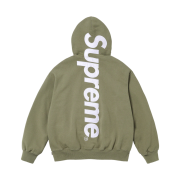 Supreme Satin Applique Hooded Sweatshirt Light Olive - 23FW