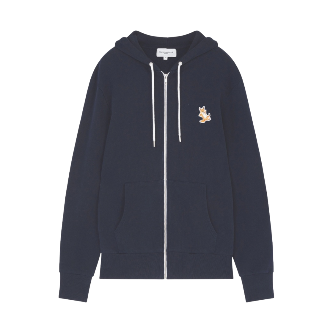 메종 키츠네 칠랙스 폭스 패치 후드 집업 네이비(Maison Kitsune Chillax Fox Patch Zipped Hoodie Navy)